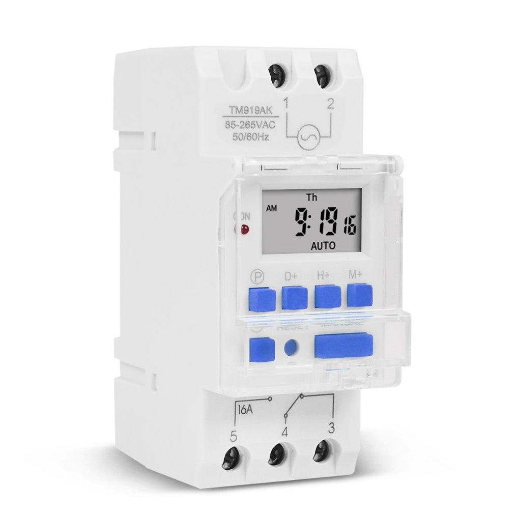 TM919A Time Controller 16A Din Rail Mount Electronic Weekly 7 Days Programmable Digital Industrial Relay Timer Switch Wholesale