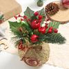 3/5Pcs Christmas Decoration Artificial Berry Bouquet Pine for Home Decor Crafts Garland Navidad New Year 2026 Garland Accessory