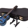 1/12 Scale Guitar with Stand and Case Musical Gift Instrument for Ornaments