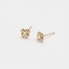 OR D`OR [14K] Mini Pearl Flower Earrings
