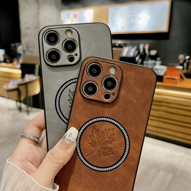 Vzorované pouzdro z PU kůže pro iphone 16 15 14 13 12 11 16 Pro Max X XR Xs Max 15 Pro Pro bezdrátové nabíjení Magsafe Kryt na telefon