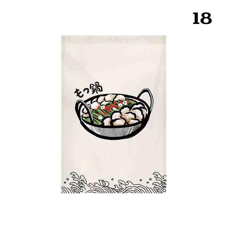 Japanese Style Door Head Half-curtain Kitchen Partition Cuisine Izakaya Sashimi Seafood Bistro Restaurant Decor Short Curtains