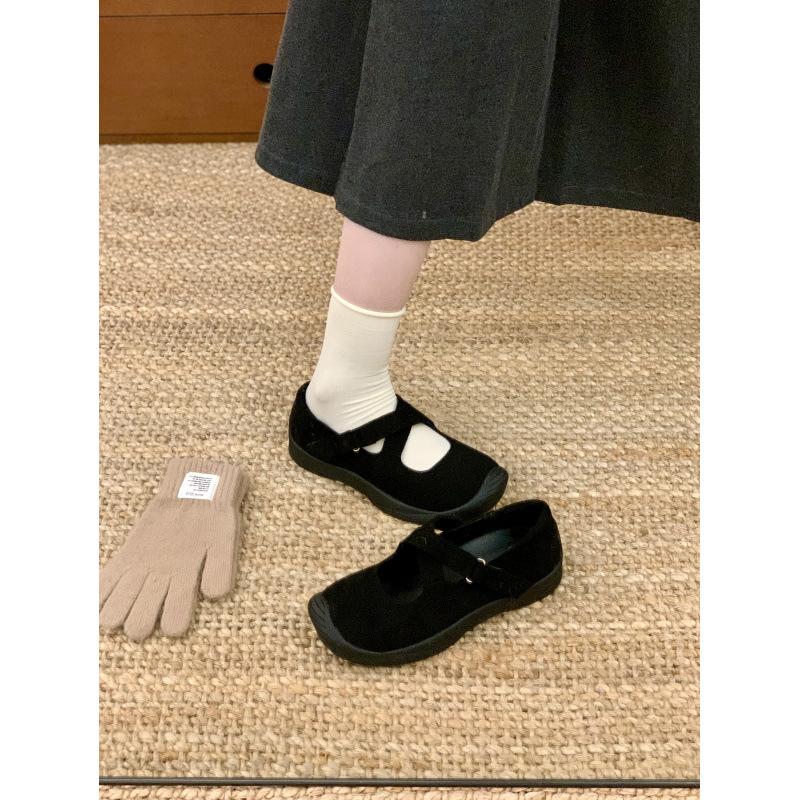 Retro Platform Cross Belt Korean Version Casual Single Shoes Women's Autumn 2025 New High-end Fashion Mary Jane Shoes
