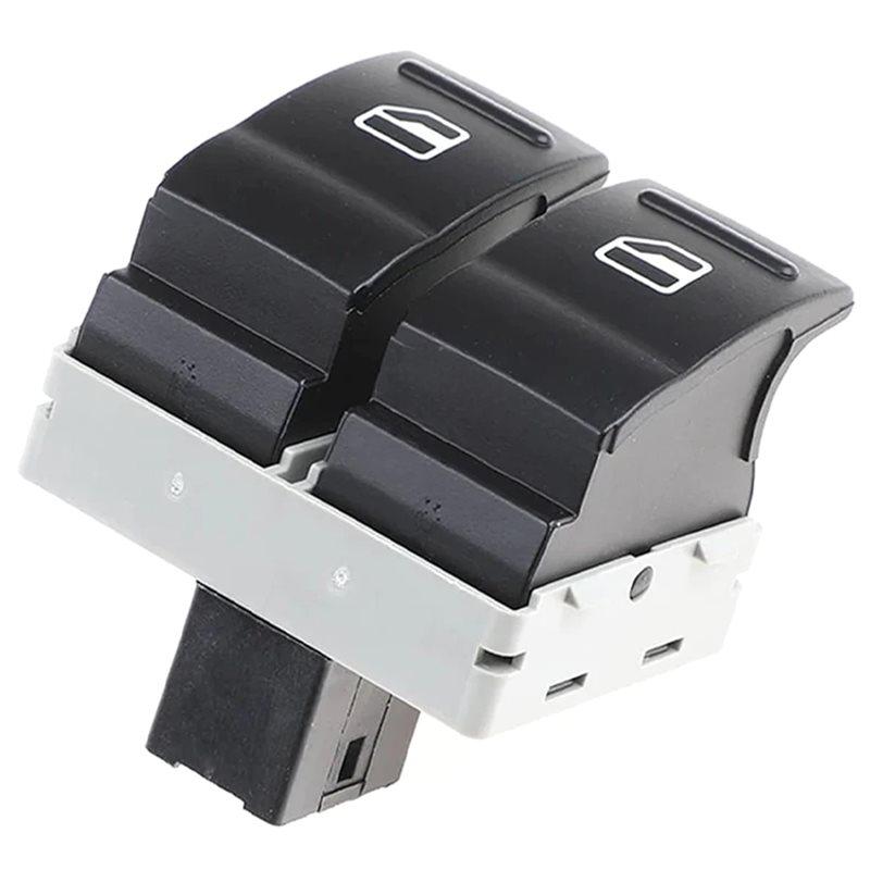 Electric Door Window Control Switch Button Double Switch Button For VW Transporter T5 T6 Caravelle 7E0959855A 7E0959855 2Door Black Double Button