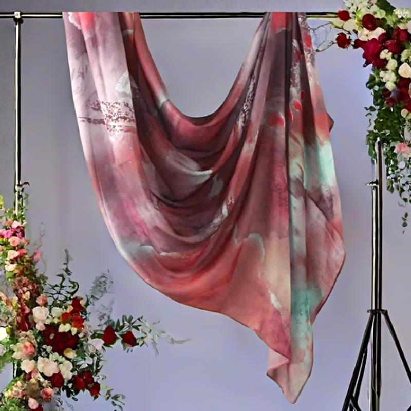 Femei Hijab Eșarfă Elegantă pentru Cap Protecție Solară Eșarfă Design Floral Eșarfă Musulmană Moale și Respirabilă 80x180cm
