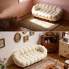 Tiny Dollhouses Accessories Plush Velvets Sofa For Miniature Scene Decoration Small Scale Furniture Bubble Couch