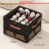 Oxford Cloth Shoe Storage Box With Lid And Dividers For Bedroom Closet Organization