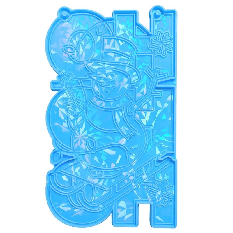 DIY Holographic Silicone Molds Christmas Pendant Mold DIY Crafts Moulds Hand-Making Craft Supplies Suitable for Pendant