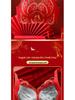 Benming Year Red Bridal Push-Up Bra Set for Women - Adjustable, Small Chest