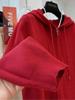 Women's Plus Size Hooded Half-Zip Long-Sleeve T-Shirt for Autumn/Winter - Loose, Slimming, Comfortable, and Versatile.