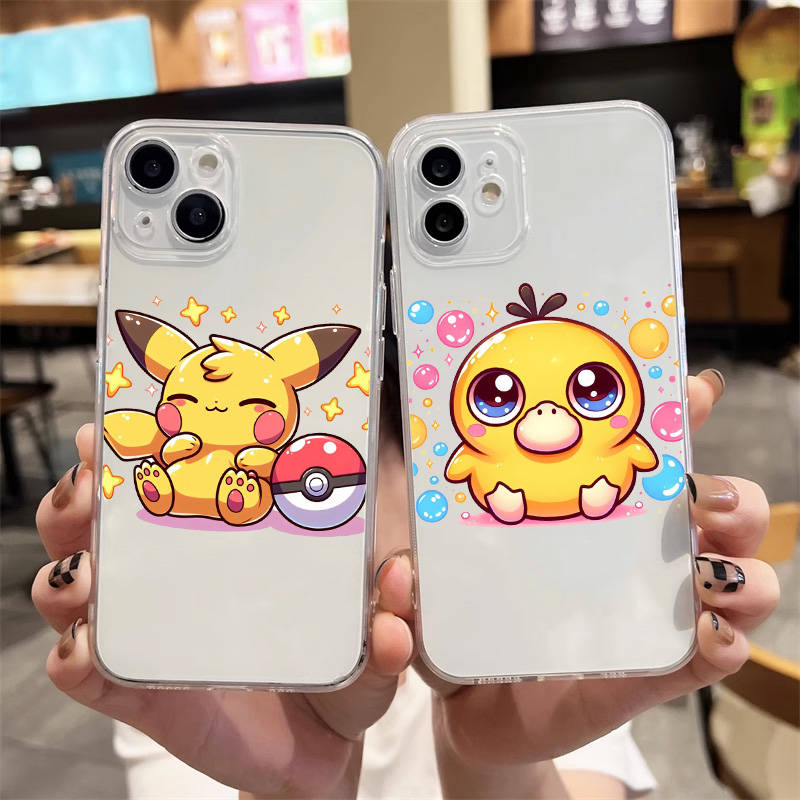 E-54 Θήκη Pokemon Pikachu για iPhone 7 8 11 12 13 14 15 16 Pro Max Plus Mini Xiaomi Redmi A3 9A 9C 10A 10C 13C Note 9 11 Realme Narzo C30 C55