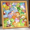 DIY Dinosaur Wooden Coloring Puzzle with Frame Pens 2-in-1 Coloring Irregular Jigsaw Puzzle Craft Kit 3D Puzzle Photo Frame Ornament Decoration