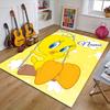 Custom Tweety Mat Personalized Name, Polyester Washable Indoor Entryway Rug, Gift for Christmas, Easter, Thanksgiving Day