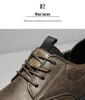Men's Plus Size Autumn Leather Shoes - Thick Sole British Style Low-top Retro Work Boots
