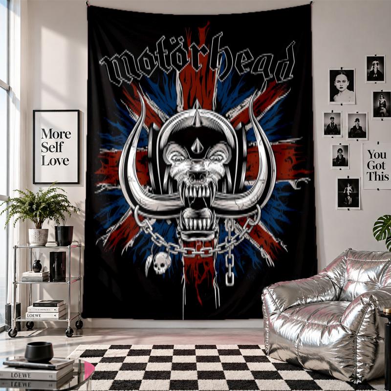 Wall TapestryMotorhead Art Hanging Cloth Decorative Background Cover for Room Decoration