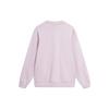 Li-Ning Floral Letter Print Loose Round Neck Pullover Sweatshirt Women Tops Lotus-Pink Purple AWDT818-4