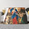 Coperta Vergine Maria di Fatima in Pile di Flanella Portogallo Rosario Coperte da Divano Cattoliche per Viaggio Camera da Letto Copriletto per Divano