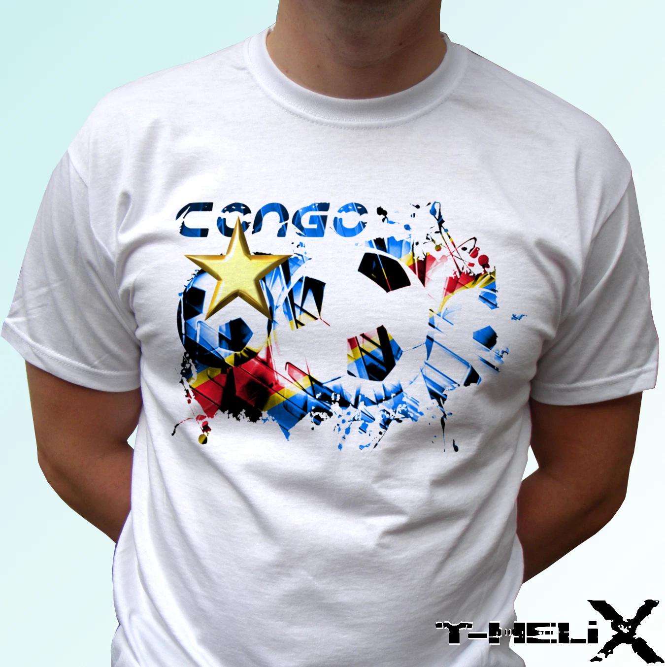 

Congo football flag - white kids boys T-Shirt top design - s s kids baby sizes 160