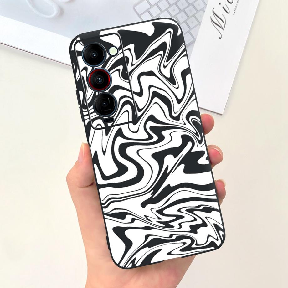 Für Tecno Camon 18 18i 18P 18 Premier Hülle Niedliche Katze Blumen Cartoons Cover Für Camon18 Premier Handyhülle Camon18P Weiche Funda Tasche