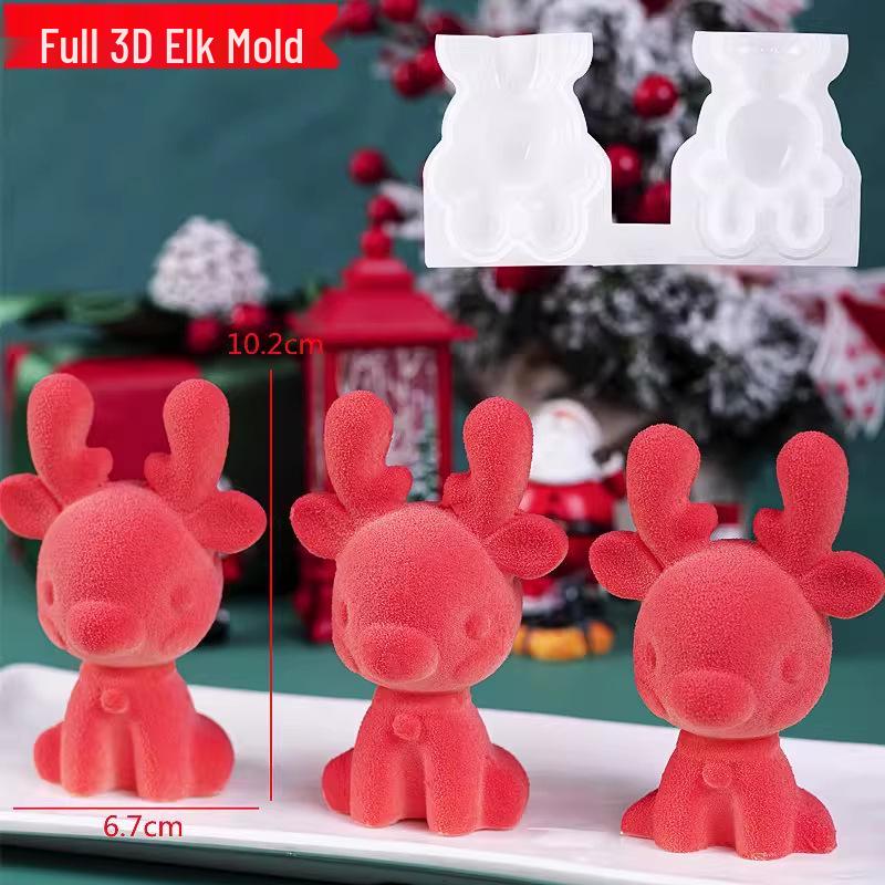 Silicone Christmas Sleigh Mold: Food-Grade Chocolate Shells for Fun Festive Cake and Mousse Decorations