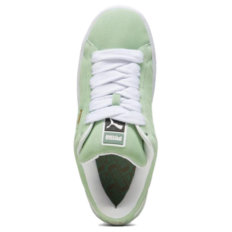 Puma Suede XL Pure Green Men Sneakers White 395205-07