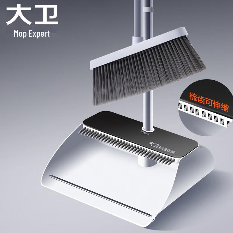 David Soft Bristle Broom & Dustpan Set