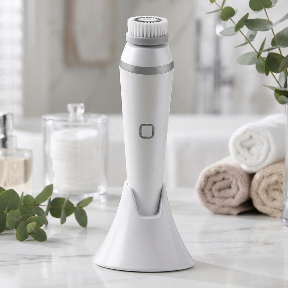 4 Replaceable Brush Heads Electric Facial Cleansing Brush Silicone Face Scrubber Skin Care