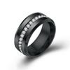 VQYSKO Bling CZ Wedding Rings For Women 6MM Stainless Steel Female Aliance Anel Love Gifts