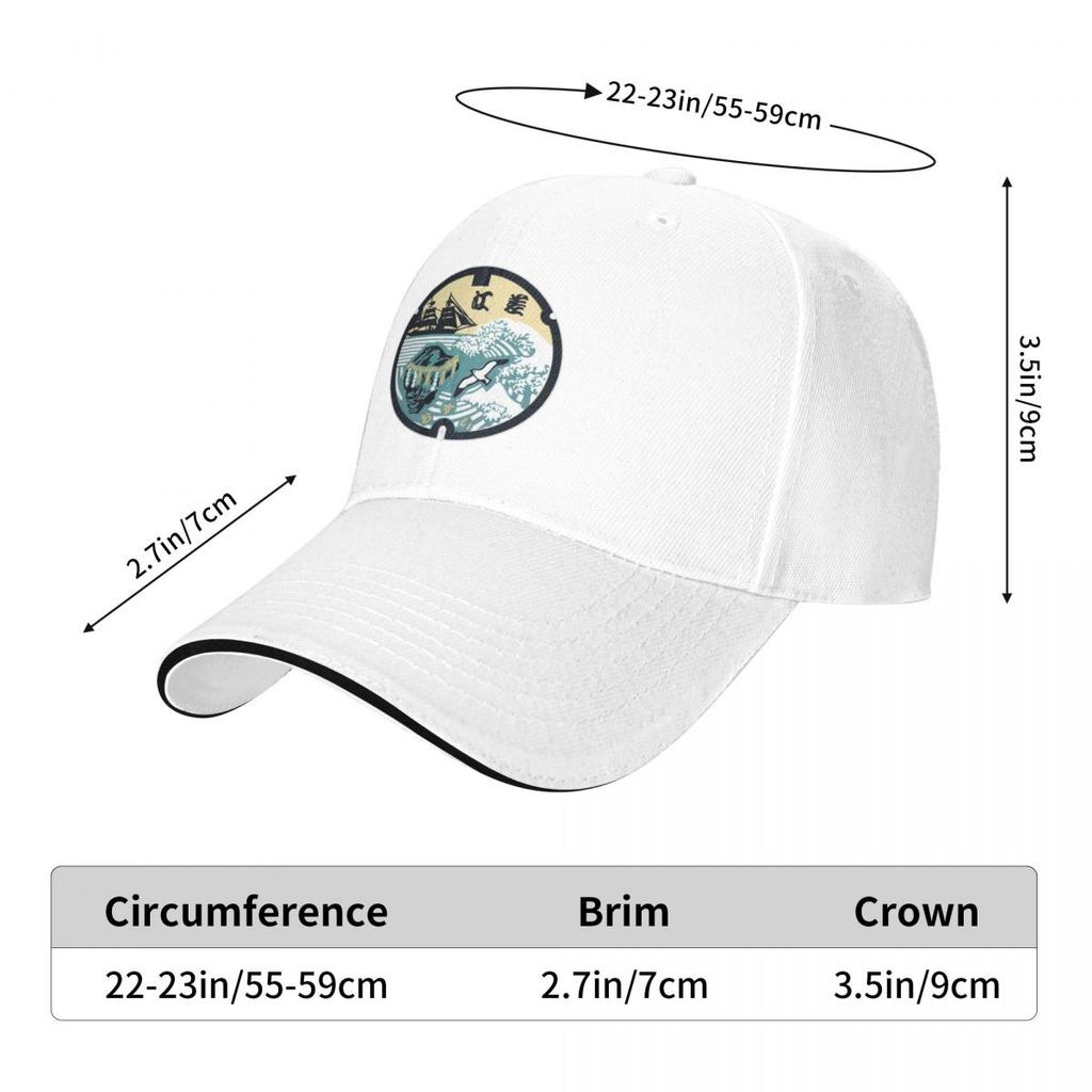 Baseball Caps Japanese Style Hokkaido Wave Vintage Fun Customized Men Women Outdoor Spring Hats