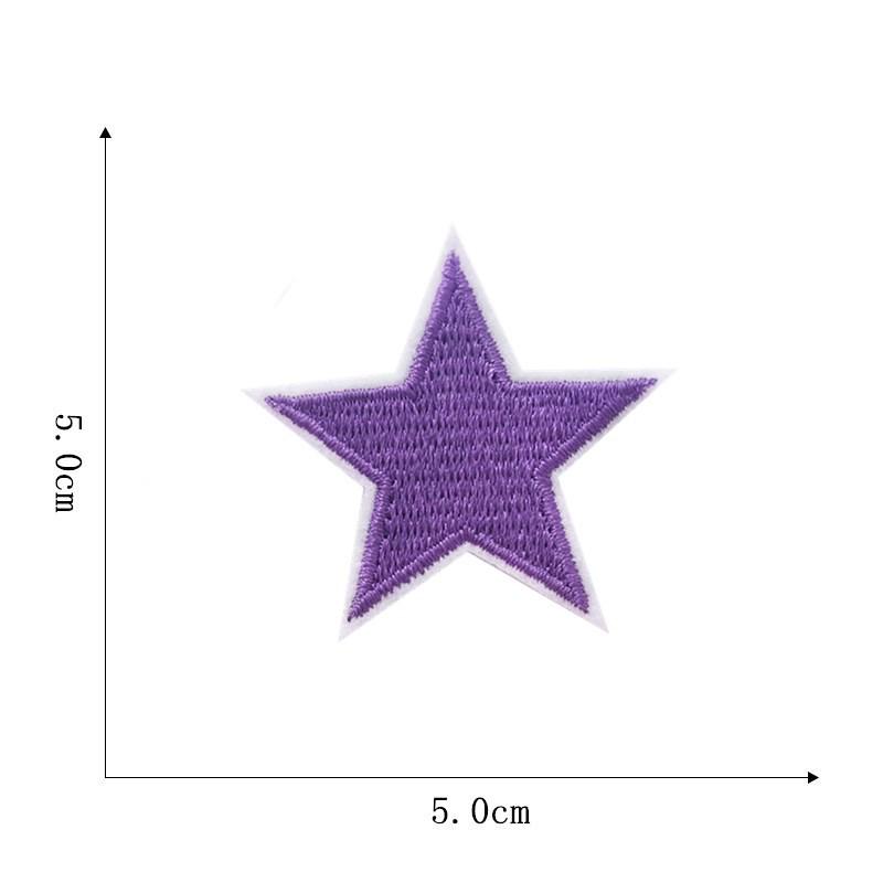 Five-Pointed Star Embroidered Cloth Patch for Clothing