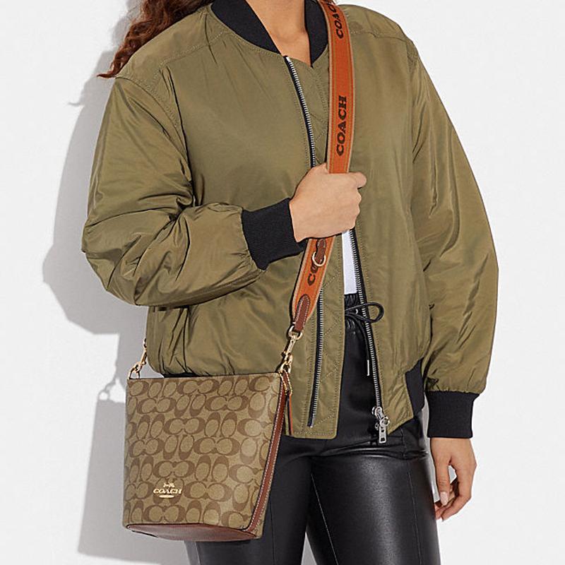 Coach Logan 26 Classic Monogram Zip Closure PVC Travel Bag Shoulder Bag Crossbody Bag Medium Women Bags Khaki CH484-IMVGM