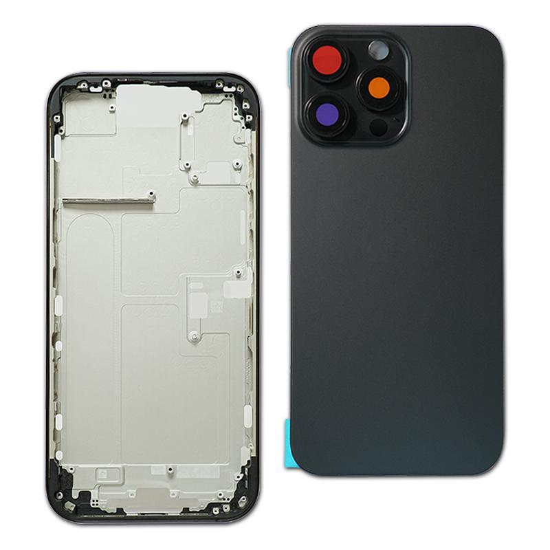 Zadní kryt Pro iphone 16-16plus-16Pro Max Zadní kryt baterie Zadní dvířka Střední rám šasi + Zásobník na SIM kartu Boční klávesy