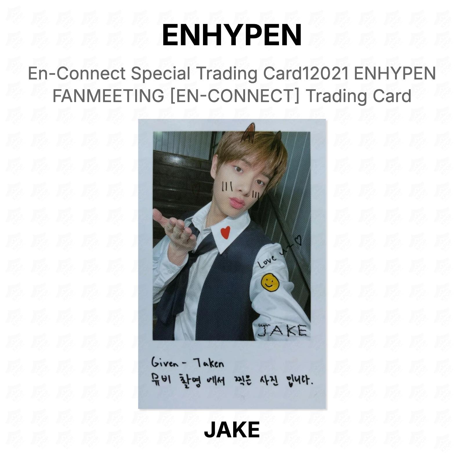 ENHYPEN JAKE En-Connect Special Trading Card12021 ENHYPEN FANMEETING [EN-CONNECT] Trading Card Official Photocard JAKE