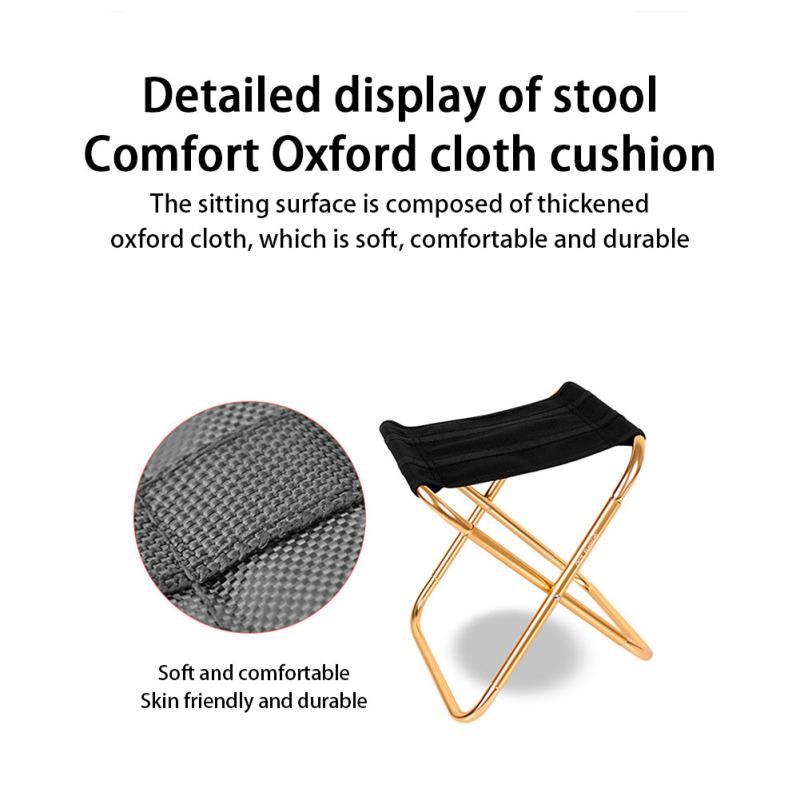 Portable Outdoor Beach Fishing Stool Lightweight Aluminum Alloy Folding Chairs Camping Picnic