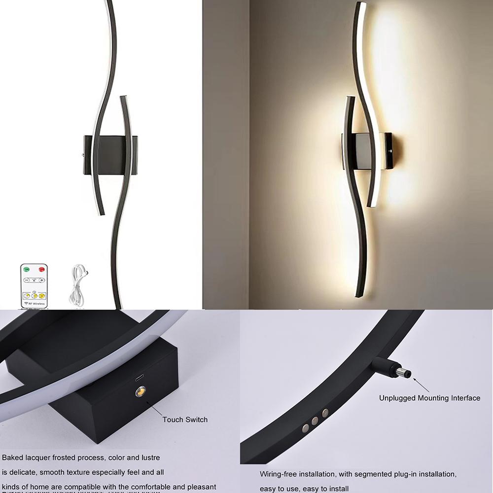 Recharge LED Wall Lamp 5400mA Led Wall Light For Background Decorative Light For Living Room Bedroom Home Lighting Fixture