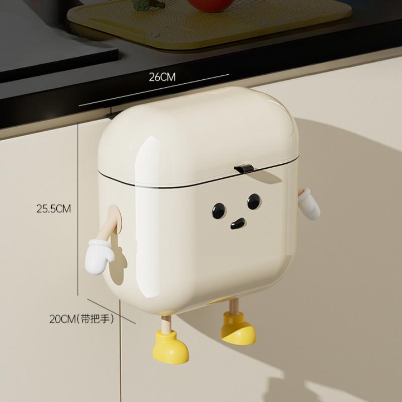 

Мусорное ведро для кухни кремового цвета объемом 9 л/12 л с крышкой для пищевых отходов и ванной комнаты, не сгибается, имеет высокий уровень внешнего вида