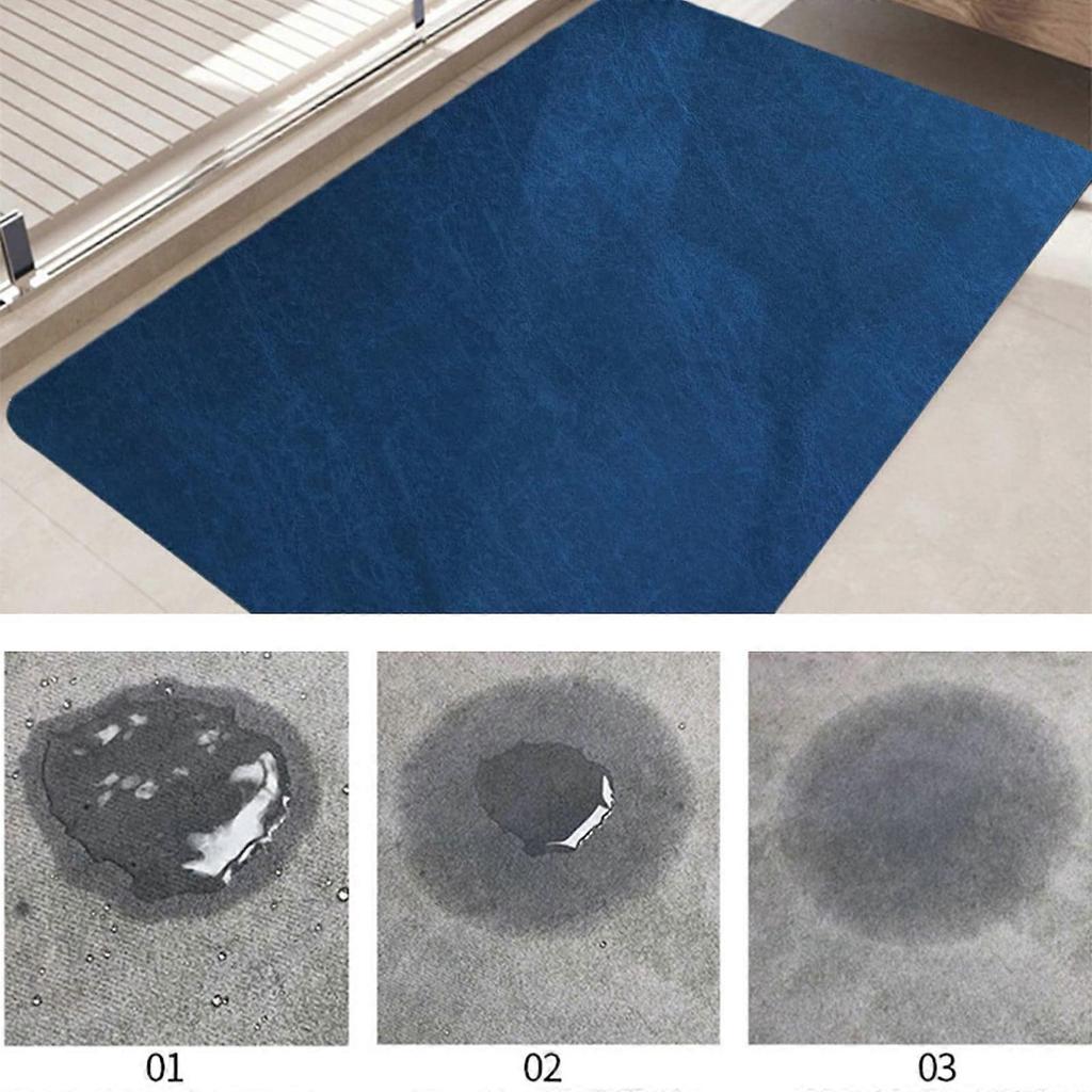 Bath Mat Non Slip Rug, Quick Dry Absorbent Thin Bathroom Rugs Washable Shower Rug Compatible with Bathtub, Shower Room, Sink, 15.75x23.62 Inch