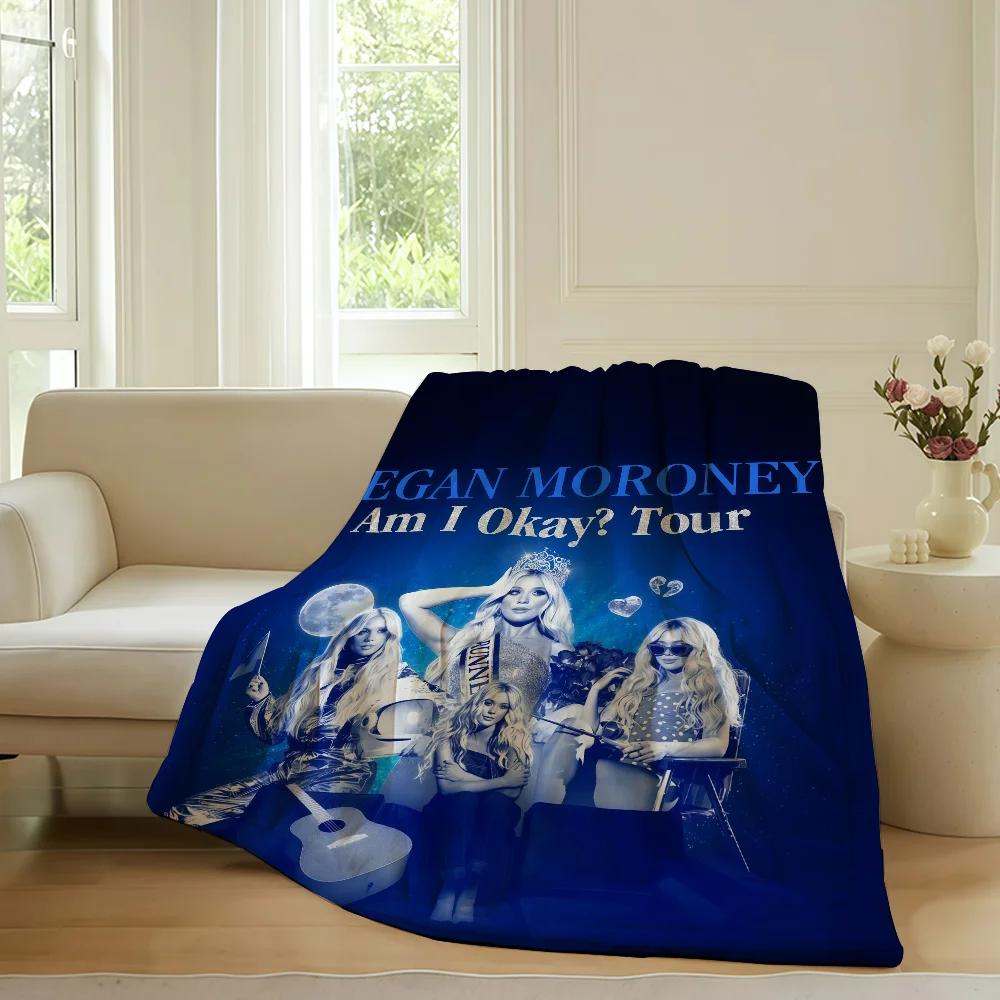 Megan Moroney Blanket for Sofa Bed Office Travel Camping Soft Warm Lightweight Throw for Sleeping Reading Relaxing