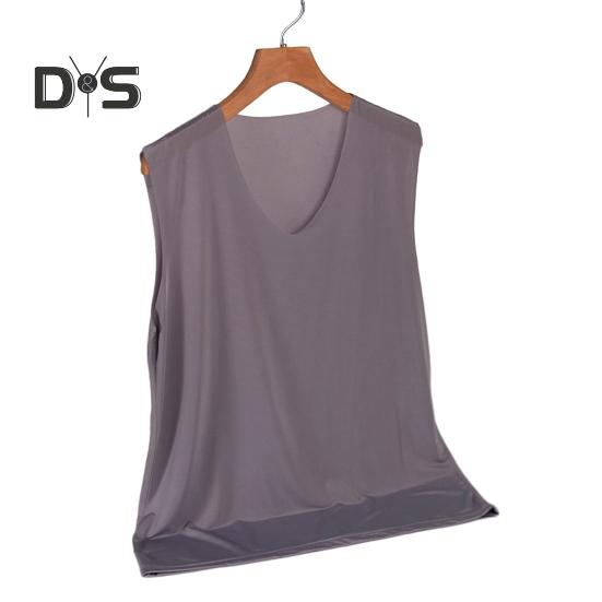 

Мужской спортивный жилет, тонкий эластичный свободный пуловер без рукавов, мягкий дышащий пот, впитывающий пот, мужской спортивный костюм для бега, летняя майка L серый