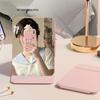 Compact Folding HD Makeup Mirror for Student Dorms - Portable Desktop Vanity Mirror