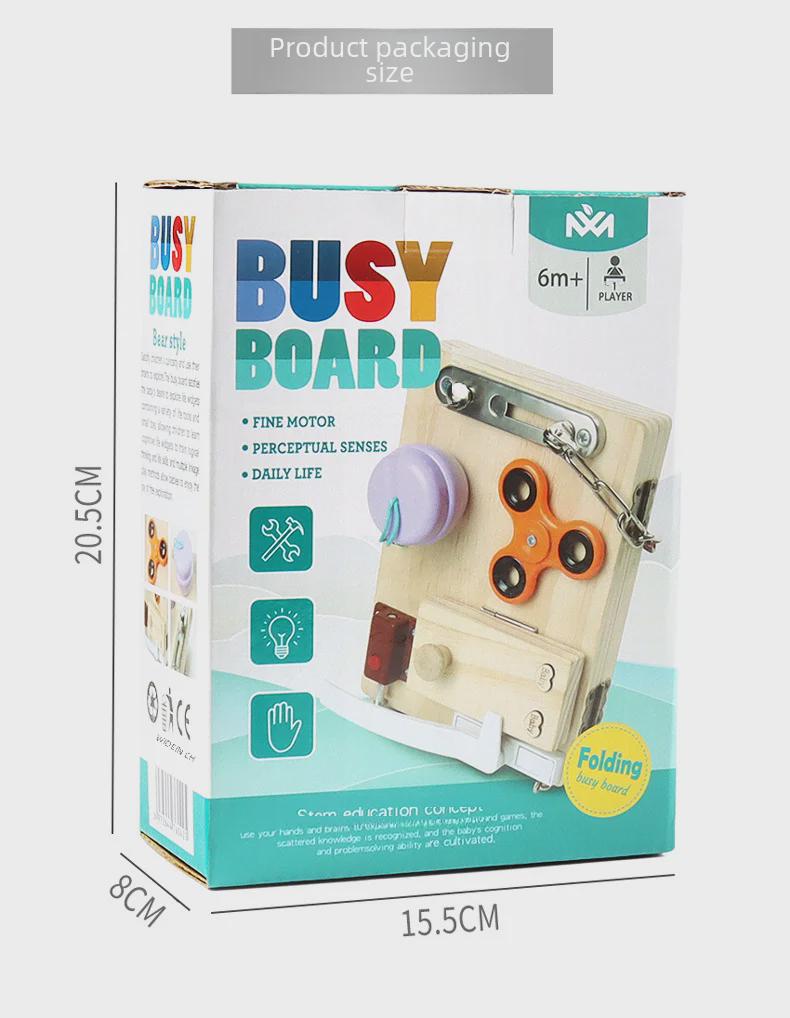 Montessori Pädagogisches Busy Board für Kinder im Vorschulalter