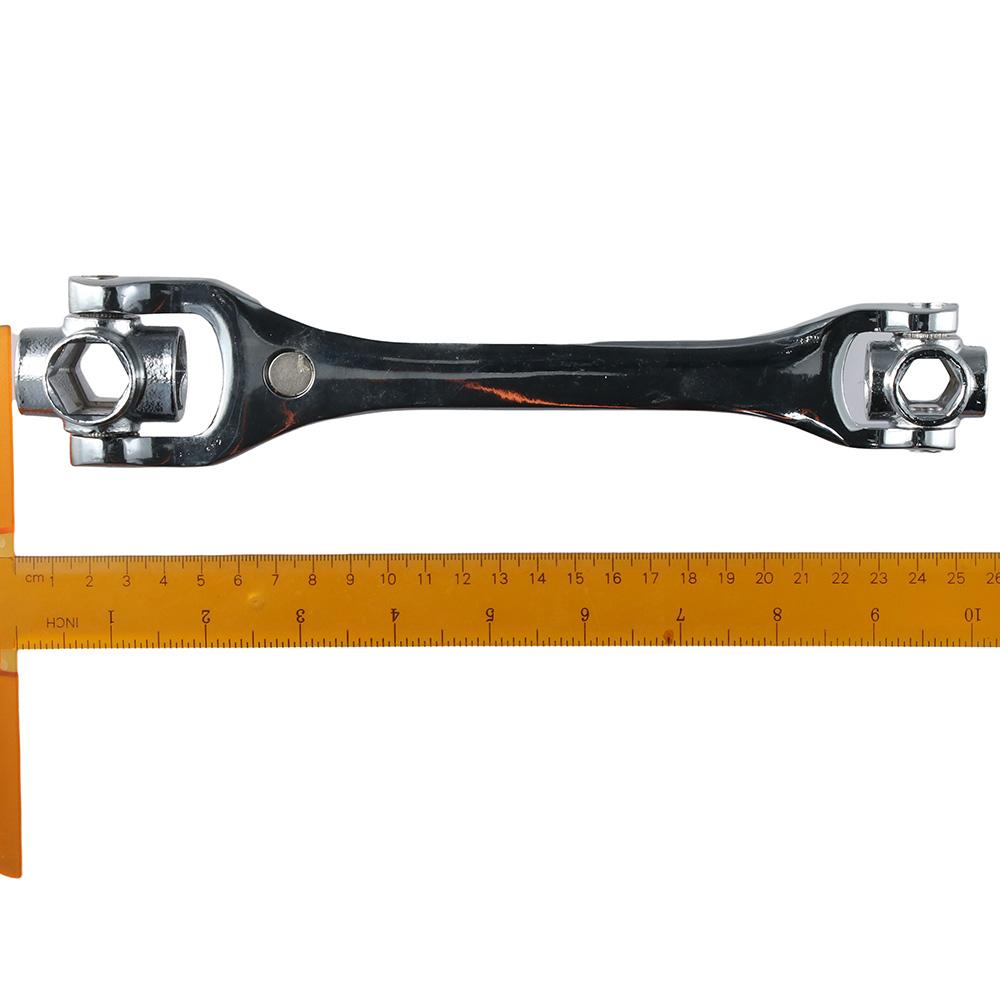 Metric 12-19mm Socket Wrench 360 Degree Rotating Head Flexible Dog Bone  for Home and Car Repair