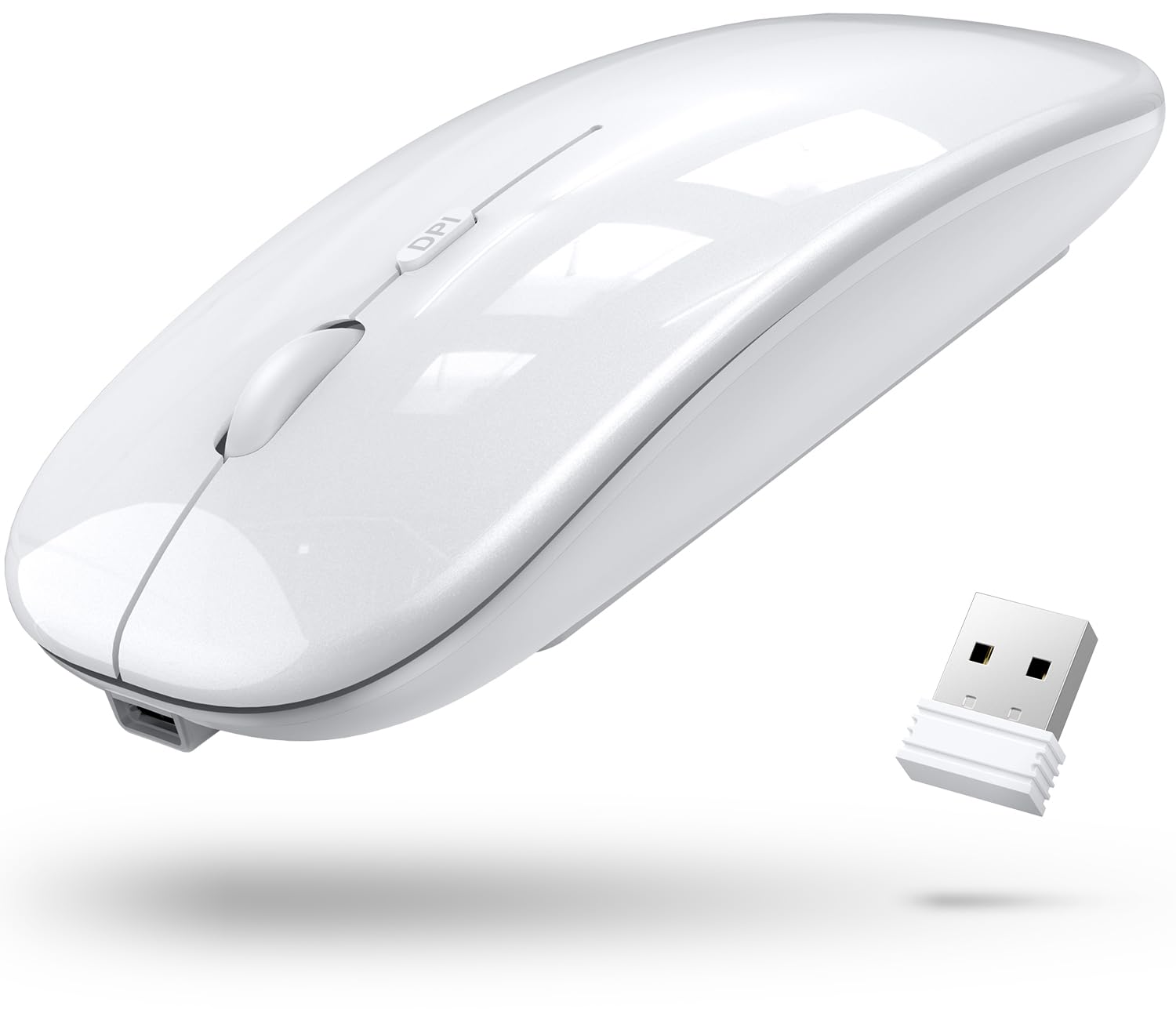 

Mouse Bluetooth wireless wireless DPI lightweight iPad compatible with Windows wireless mouse [Multi-connection/BLuetooth 5.2 & 2.4GHz] Thin,