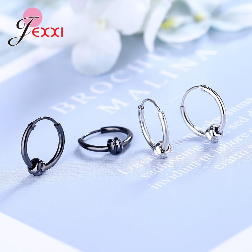Hoop Earrings For Women Girls Party 925 Sterling Silver Hip Pop Style Circle Earring Real Silver Fashion Jewelry New Arrivals