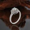 Elegant Flower Shape Clasp Ring Earrings Pendant Necklace Set Natural Opal S925 Silver Fine Jewelry for Women's Banquet Gifts