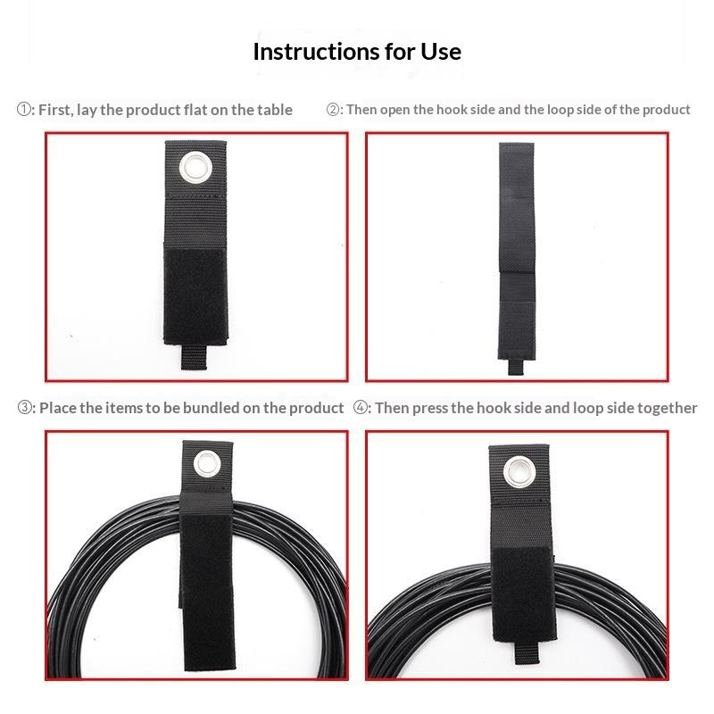 Heavy-Duty Storage Straps Reusable Extension Cord Ties Garage Organizer For Cable Hose Power Cord Rope Strap Loop Hangers