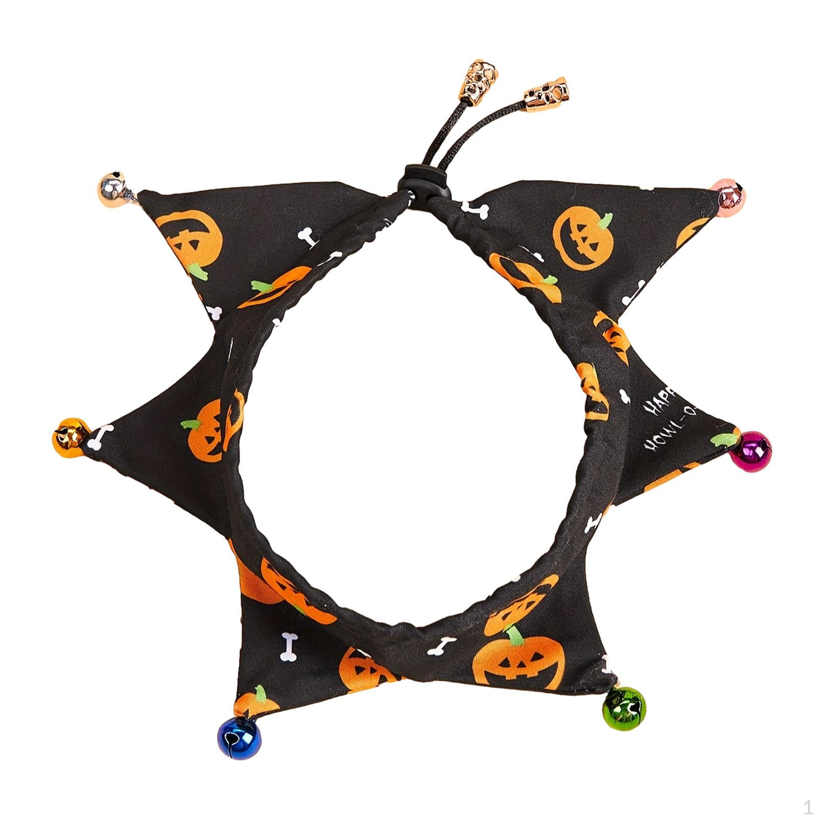 Dog Bandana Halloween Cat Choker Costume Soft Handkerchief Adjustable Bibs Scarf for