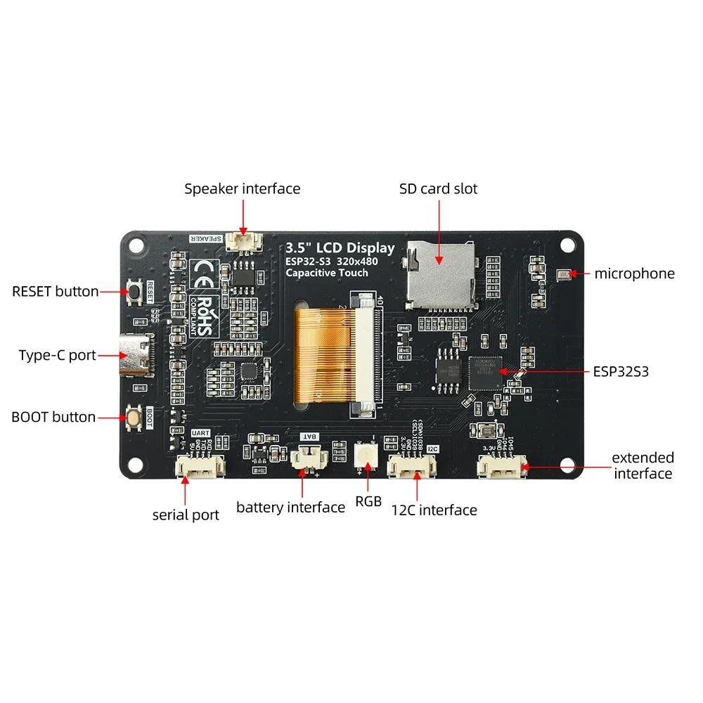 Esp32 S3 Development Board 2.8Inch 3.5Inch Ips Touch Screen 320*480 240*320 Resolution Wifi Bluetooth 5.0 Type C Interface