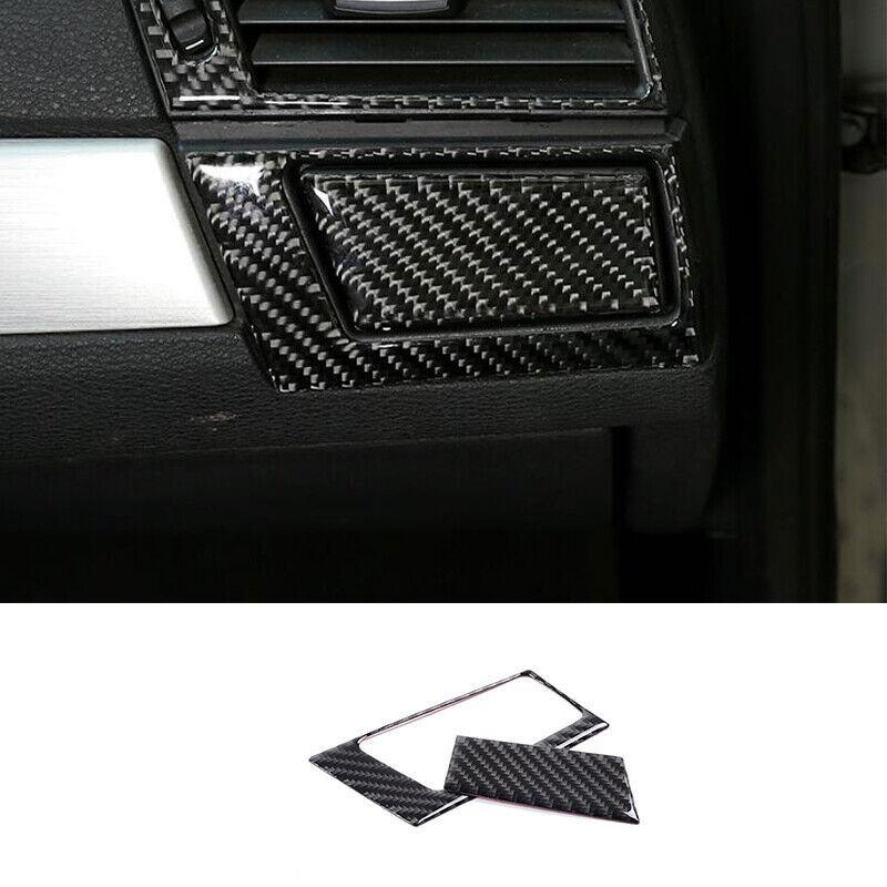 For BMW X3 E83 2006-2010 Real Carbon Fiber Co-Pilot Water Cup Frame Trim 2PCS