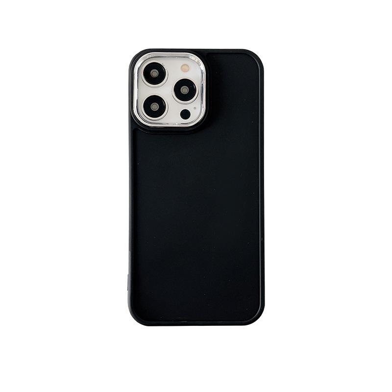 Applicable to Apple 17 mobile phone case, new electroplated photo frame 16pro personalized 15pro simple 11 anti-drop soft mobile phone case